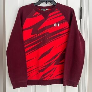 Under Armour Youth XL Sweatshirt - Maroon and Orange - Like New - EUC